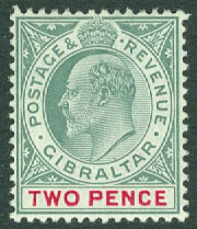 Gibraltar – M   49 a Kung Edward VII, 2 P *