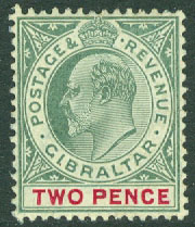 Gibraltar – M   49 a Kung Edward VII, 2 P *