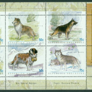 Argentina – M 2489-2494 Hundraser, miniark kpl **