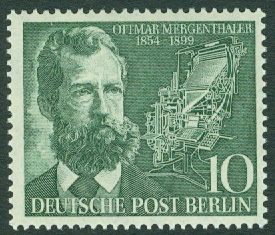Berlin – M  117 Ottmar Mergenthaler, urmakare, 1 kpl **