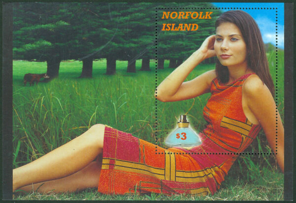 Norfolk Island - M BL  48 Turism, parfymindustri, block kpl **
