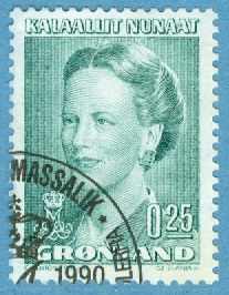Grönland – F  201 Drottning Margrethe typ IV, 0.25 kr stpl