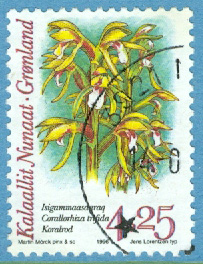 Grönland – F  284 a Arktiska orkidéer II – Korallrot, 4.25 kr stpl