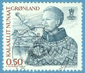 Grönland – F  386 Margrete II, 0,50 kr stpl