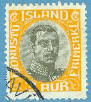 Island – F Tj 42 Christian X, 3 aur stpl