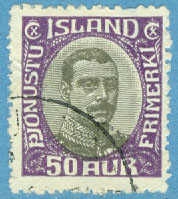 Island – F Tj 49 Christian X, 50 aur stpl