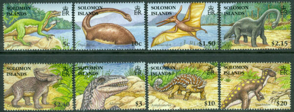 Solomon Islands - M 1315-1322 Förhistoriska djur, 8 kpl **