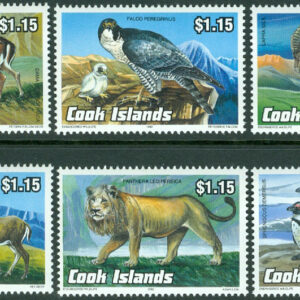 Cook Islands – M 1370-1375 Utrotningshoteade djur, 6 kpl **