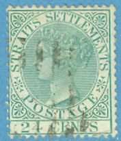 Straits Settlements – M   39a Drottning Victoria, 24 C stpl
