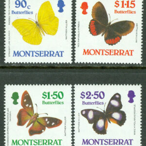 Montserrat – M  683-686 Fjärilar, bl.a. Biblis hyperia, 4 kpl **