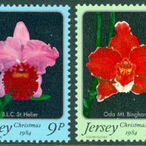 Jersey – M  340-341 Jul 1984, orkidéer, 2 kpl **
