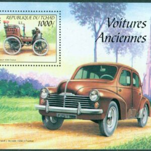 Tchad – M BL 304 Bilar, Renault 1898 och 1950, block **