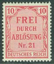 Deutsches Reich – M Tj    4 Tjänstefrimärke, 10 Pf **