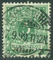 Deutsches Reich – M   46 Pärloval 5 Pf KARLSRUHE 2.2.99