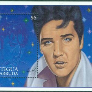 Antigua & Barbuda – M BL 333 Elvis Presleys födelse 60 år, block **