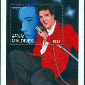 Maldiverna – M BL 345 Elvis Presley´s födelse 60 år, block **
