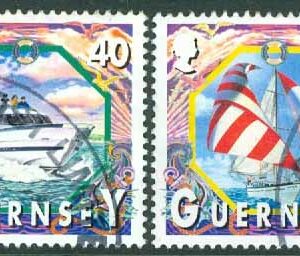 Guernsey – M  829-830 Motorjakt och segelbåt, 2 ol stpl