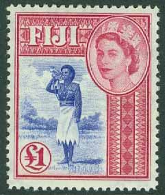 Fiji – M  138 Elisabeth II, hornblåsande polis, 1 £ **