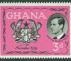 Ghana – M   68 Prins Philips besök i Ghana, 1 kpl **