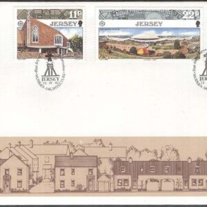 Jersey – FDC 1987-04-23 – Europa CEPT 1987 Arkitektur, 3 kpl