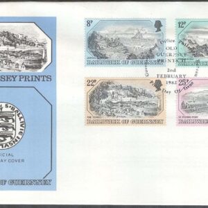 Guernsey – FDC 1982-02-02 – Landskap & Byggnader, 4 kpl