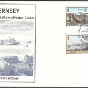 Guernsey – FDC 1983-03-14 – Europa CEPT 1983 Storverk, 2 par kpl