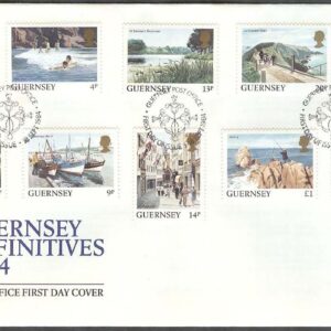 Guernsey – FDC 1984-09-18 – Vyer från Guernsey bla Båtar, 10 kpl