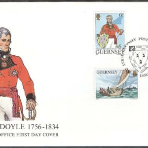 Guernsey – FDC 1984-11-20 – Sir John Doyle död i 150 år – Fartyg, 4 kpl