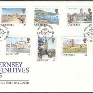 Guernsey – FDC 1985-07-23 – Vyer från Guernsey bla Båtar, 10 kpl