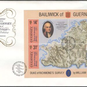 Guernsey – FDC 1987-02-10 – 1:a Kartan över Guernsey 200 år, Block