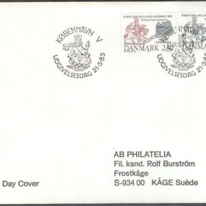Danmark – FDC 1985-05-21 – Knut den Heliges brev 900 år, 2 kpl Adressat