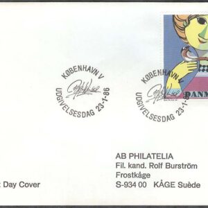 Danmark – FDC 1986-01-23 – Bjørn Wiinblad – Konstnär, 1 kpl Adressat