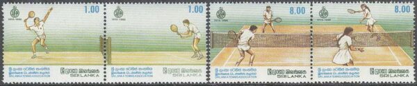 Sri Lanka - M  928-931 Sport - Tennisförbundet 75 år, 2 par kpl **