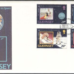 Guernsey – FDC 1991-04-30 – Europa CEPT 1991 Europa i rymden, 4 kpl