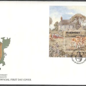 Guernsey – FDC 1992-05-22 – Kor – Jordbruk – Trädgårdsodling 150 år, Block