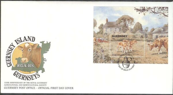 Guernsey - FDC 1992-05-22 - Kor - Jordbruk - Trädgårdsodling 150 år, Block