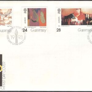 Guernsey – FDC 1993-05-07 – Europa CEPT 1993 Samtida konst, 4 kpl