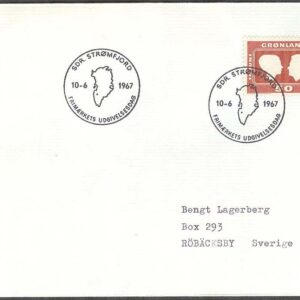 Grönland – FDC 1967-06-10 – Prinsessan Margrethes bröllop, 1 kpl Adressat