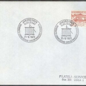 Grönland – FDC 1972-09-21 – Postbåt, 1 kpl Adressat