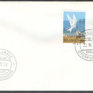 Island – FDC 1972-11-22 – Fåglar – Silvertärna, 2 kpl