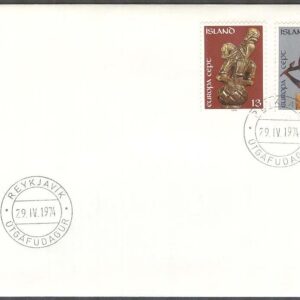 Island – FDC 1974-04-29 – Europa CEPT 1974 – Skulpturkonst, 2 kpl