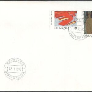 Island – FDC 1975-05-12 – Europa CEPT 1975 Konst, 2 kpl