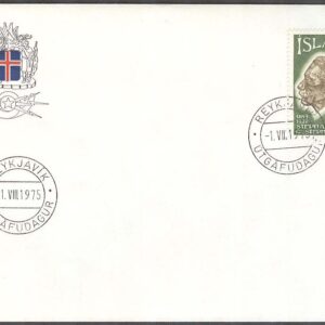 Island – FDC 1975-08-01 – Stephan G Stephansson – Utvandring, 1 kpl Vinjett 1
