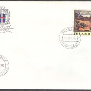 Island – FDC 1976-03-18 – Konst – Landskap, 1 kpl Vinjett 1