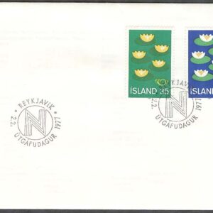 Island – FDC 1977-02-02 – Norden IV. Miljövård – Blommor – Näckrosor, 2 kpl