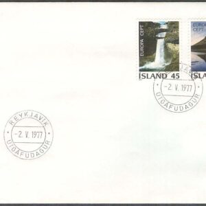Island – FDC 1977-05-02 – Europa CEPT 1977 Landskap, 2 kpl