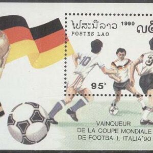 Laos – M BL 135 VM i Fotboll i Italien 1990 Tyskland vinnare, Block **