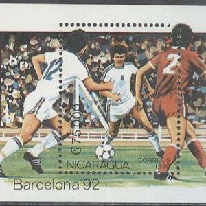 Nicaragua – M BL 191 OS i Barcelona 1992 Fotboll, Block **