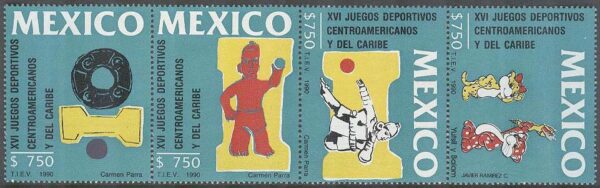 Mexiko - M 2193-2196 Sportspelen för Centralamerika & Karibien, 4-strip kpl **