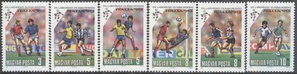 Ungern - M 4087-4092 A VM i Fotboll i Italien 1990, 6 kpl **